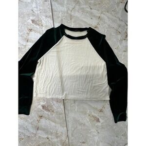 Fore Velvet Long sleeve crop top Women size M‎